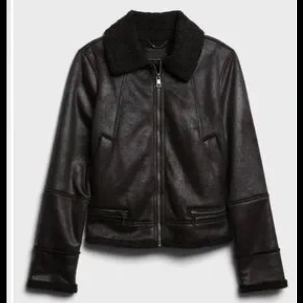 Banana Republic faux suede Sherpa jacket